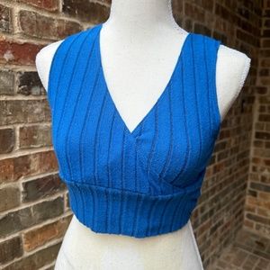 Blue crop top